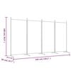 vidaXL 4-Panel Room Divider Anthracite 136.2"x70.9" Fabric