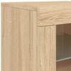 vidaXL Sideboard Sonoma oak Engineered wood, glass Medium Sideboard