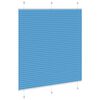 vidaXL Pleated Blind Blue 100% Polyester 45.3x59.1 in Height Adjustable