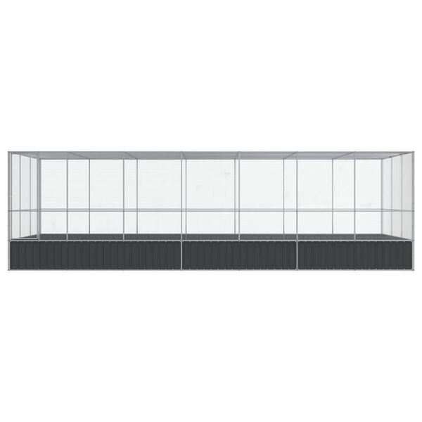 vidaXL Aviary Silver Galvanized steel Large Secure Locks Aviary