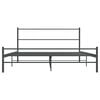 vidaXL Bed Frame Grey Metal 55.1x78.7 in Durable Bed Frame
