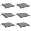vidaXL Chair Cushion Set of 6 Grey Oxford fabric (100% polyester)