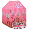 vidaXL Play Tent Pink 170T Polyester, PVC, PE Medium Foldable