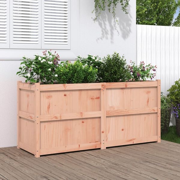 vidaXL Garden Planter Natural Wood Solid Douglas Fir wood Extra Large