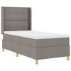 vidaXL Box Spring Bed with Mattress Taupe 39.4" x 78.7" fabric