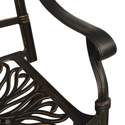 vidaXL Swivel Patio Chairs 2 pcs Cast Aluminum Bronze