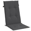 vidaXL Highback Chair Cushion Set of 4 Melange Anthracite Polyester