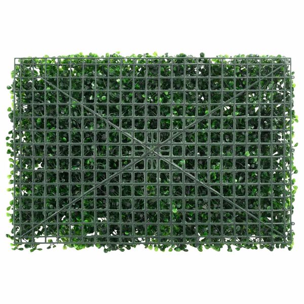 vidaXL Artificial Plant Fence Set of 6 Green PE (Polyethylene)