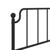 vidaXL Bed Frame Black Powder-Coated Steel Twin Bed Frame Rectangular