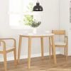 vidaXL Dining Table Natural Solid Wood Rubber