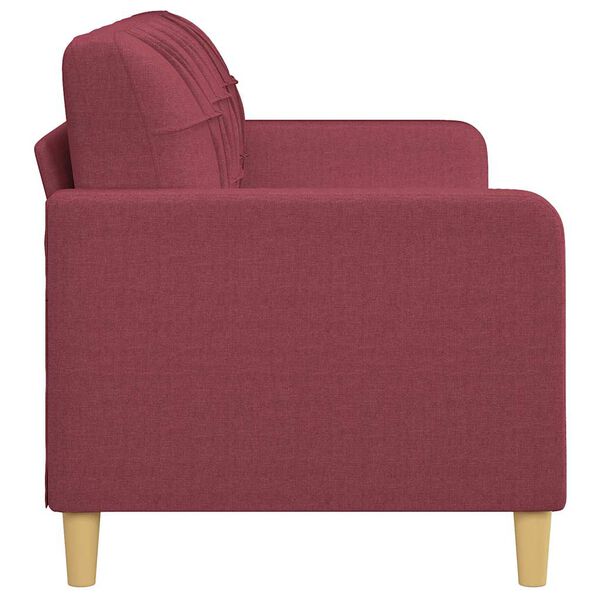 vidaXL 3-seater Sofa Wine Red 100% Polyester, Metal, Textilene