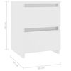 vidaXL Bedside Cabinet Set of 2 White Engineered wood Medium