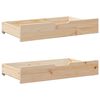 vidaXL Under-bed Drawer Natural Pine Solid Pine Wood 35.4x21.7x6.7 in