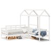 vidaXL Day Bed And Bench Set White Solid Pine Wood, Plywood 31.5 x 78.7 in