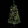 vidaXL Artificial Christmas Tree Green with flocked white snow PVC, plastic