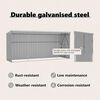 vidaXL Garden Shed Grey Galvanized steel Large Garden Shed Rectangular