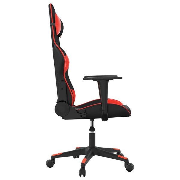 vidaXL Gaming Chair Black and Red Faux Leather