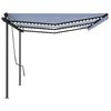 vidaXL Retractable Awning Blue and White