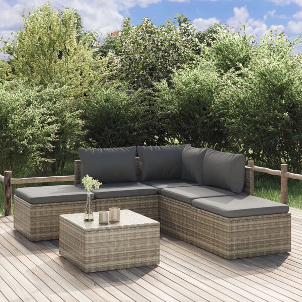 vidaXL Garden Lounge Set Grey