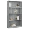 vidaXL Book Cabinet Grey Sonoma Engineered wood 31.5x9.4x56.0 in