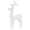 vidaXL Reindeer Christmas Decoration Set of 2 Warm White Acrylic