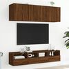vidaXL TV Wall Cabinet Set of 2 Brown Oak Engineered Wood