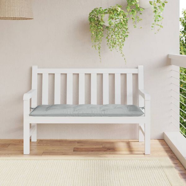 vidaXL Garden Bench Cushion Melange light grey Fabric (100% polyester)