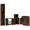 vidaXL Bathroom Furniture Set Smoked oak Engineered wood Standard