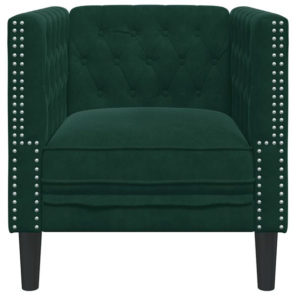 vidaXL Chesterfield Sofa Chair Dark Green