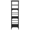 vidaXL Bookshelf Black Engineered wood, steel 46.3 x 19.7 x 13 in