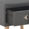 vidaXL Bedside Cabinet Dark Grey Polyester Compact Bedside Cabinet