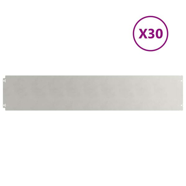 vidaXL Lawn Edgings 30 pcs 7.9x40.6" Stainless Steel