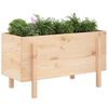 vidaXL Garden Raised Bed Natural wood color Solid pine wood