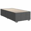 vidaXL Bed Frame Dark Gray Polyester, Engineered wood, Plywood Twin