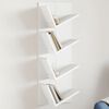 vidaXL Wall Bookshelf White Engineered wood 4-Tier Wall Bookshelf