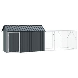 vidaXL Bird Cage Anthracite 163.98 x 40.55 x 55.91 in Galvanised Steel