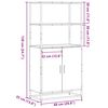 vidaXL Highboard Grey sonoma Engineered wood, metal Tall Highboard