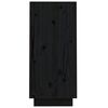 vidaXL Console Cabinet Black Solid pine wood Small Console Cabinet