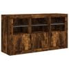 vidaXL Sideboard Smoked oak Engineered wood, glass