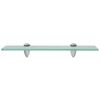 vidaXL Floating Shelf Clear Tempered Safety Glass, Zinc Alloy Medium