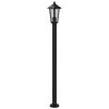 vidaXL Outdoor Floor Lamp Set of 3 Black Stainless Steel, Polycarbonate
