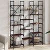 vidaXL Bookshelf Brown Oak Engineered wood and powder-coated steel Large