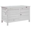 vidaXL Garden Storage Box White Solid Fir Wood 39 x 19.5 x 23 in