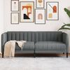 vidaXL Sofa Dark grey Polyester fabric, plywood, solid wood, foam 2-seater
