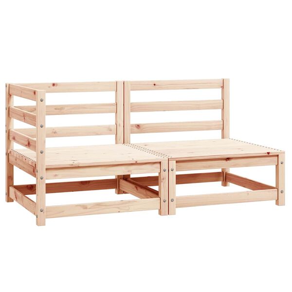 vidaXL Garden Lounge Set Brown Solid pine wood Medium Modular