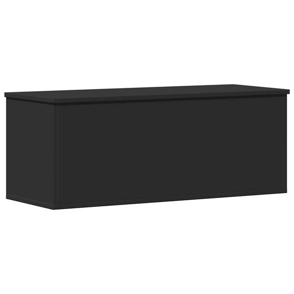 vidaXL Storage Box Black 35.4"x13.8"x13.8" Engineered Wood