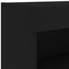 vidaXL 8 Piece TV Wall Stand Set with LED Lights Black