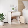 vidaXL Bedside Cabinet White Solid Pine Wood Medium Bedside Cabinet