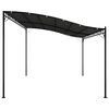 vidaXL Canopy Anthracite Polyester with PA coating 13.1 x 9.8 ft