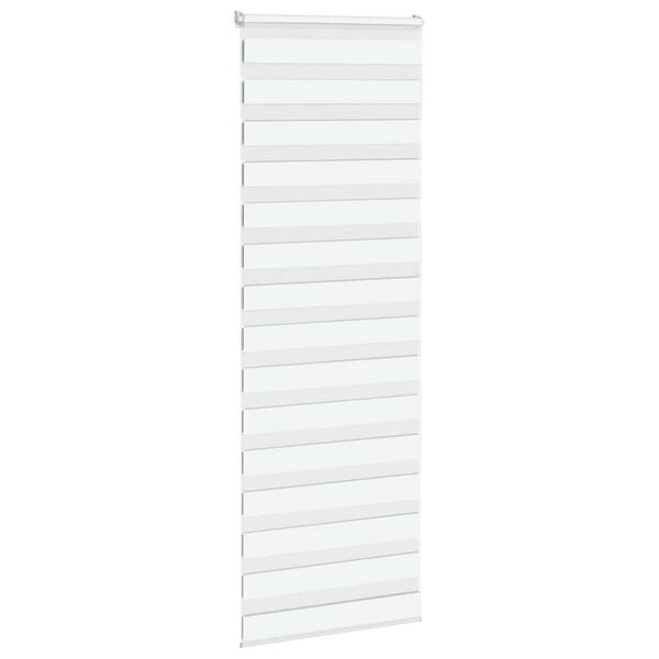 vidaXL Zebra Blind White 100% polyester, aluminum top rail 29.5x90.6 in